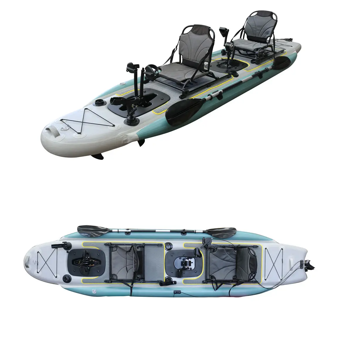 14ft Inflatable Fishing Canoe  - Fishing Boat Seat 评论和价格