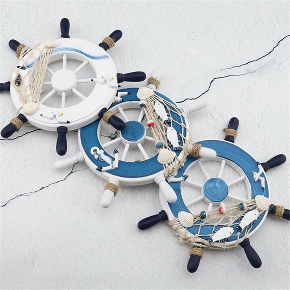 Style 9 Inch Fishing Net Home  - Fishing Boat Steering Wheel 评论和价格
